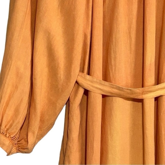 YFB Napa Dress & Bralette Women’s Small Orange Ombré Linen Blend Sundress Set - Picture 12 of 15